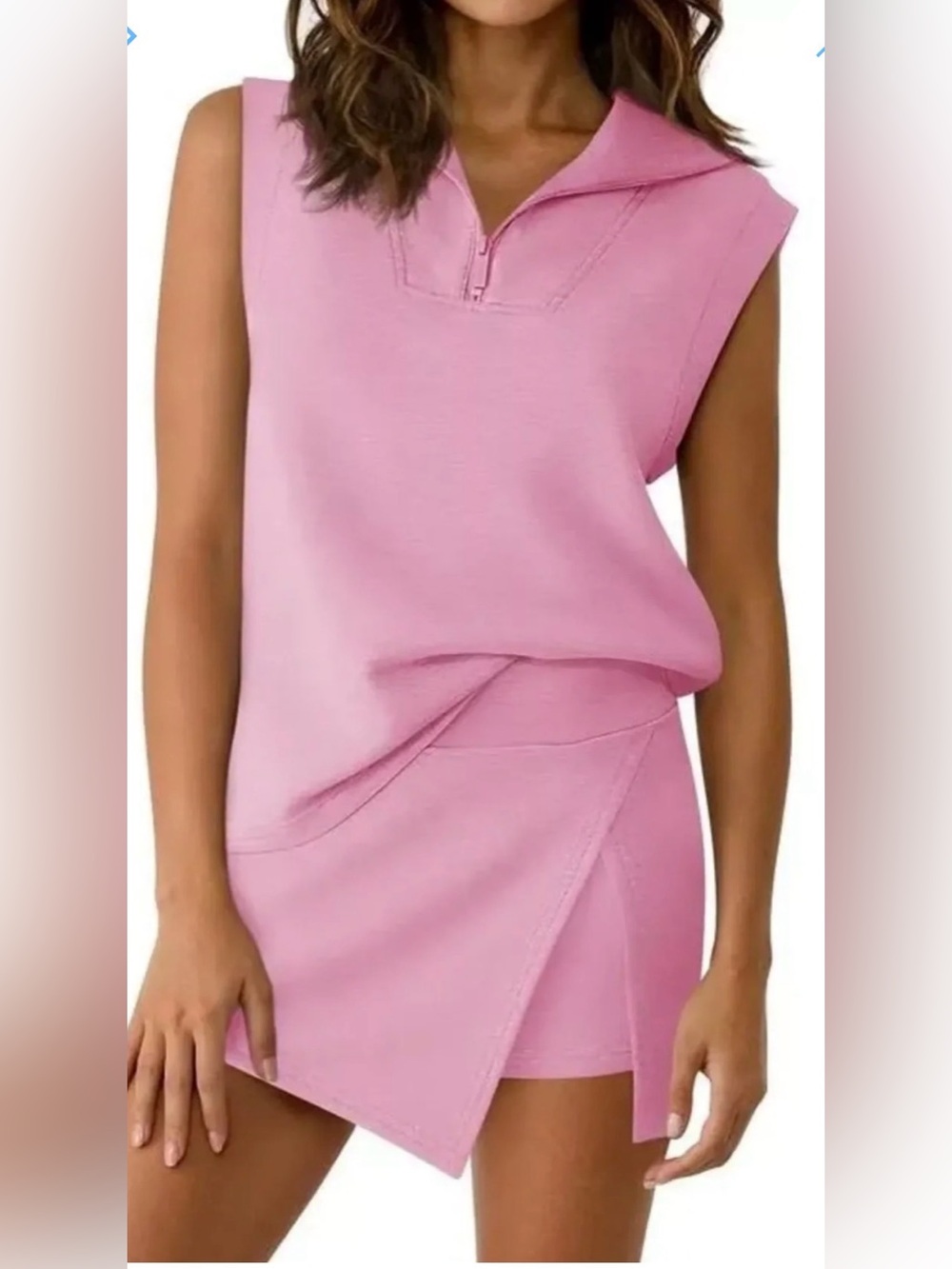 Fisoew Women's 2 Piece Skirt Set